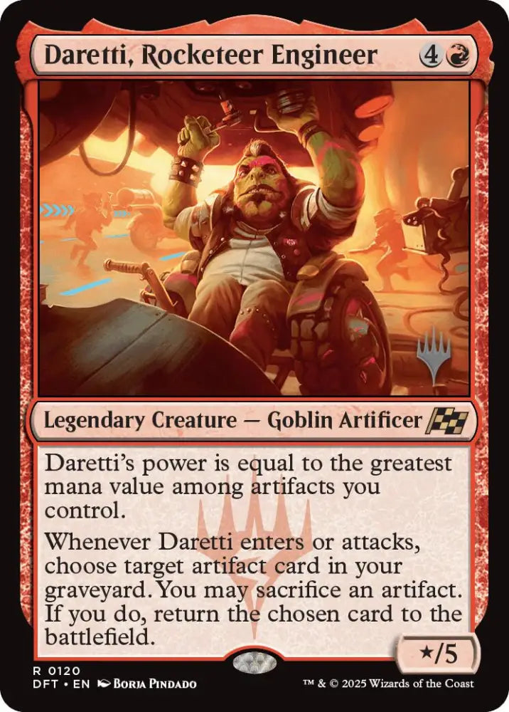 Daretti Rocketeer Engineer (Promo Pack) [Aetherdrift Promos] - MTG Single