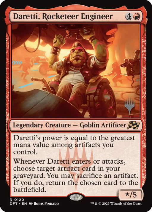 Daretti Rocketeer Engineer (Promo Pack) [Aetherdrift Promos] - MTG Single