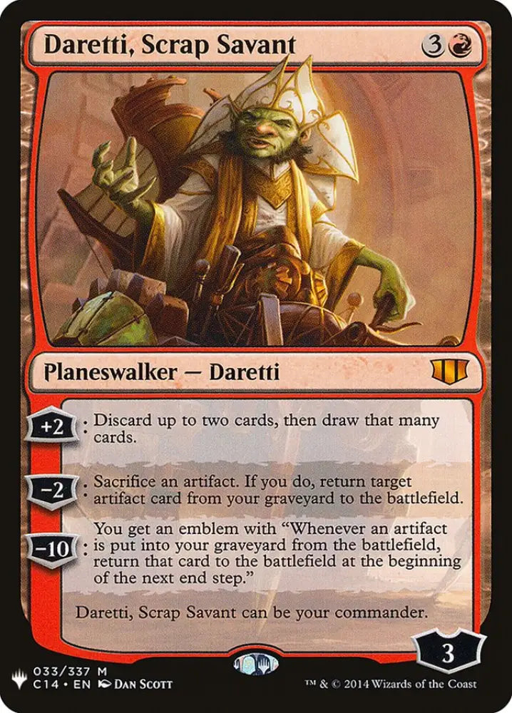 Daretti Scrap Savant (C14) [The List] - MTG Single