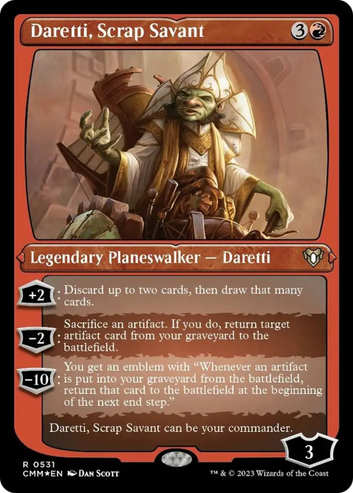 Daretti Scrap Savant (Foil Etched) [Commander Masters] - MTG Single