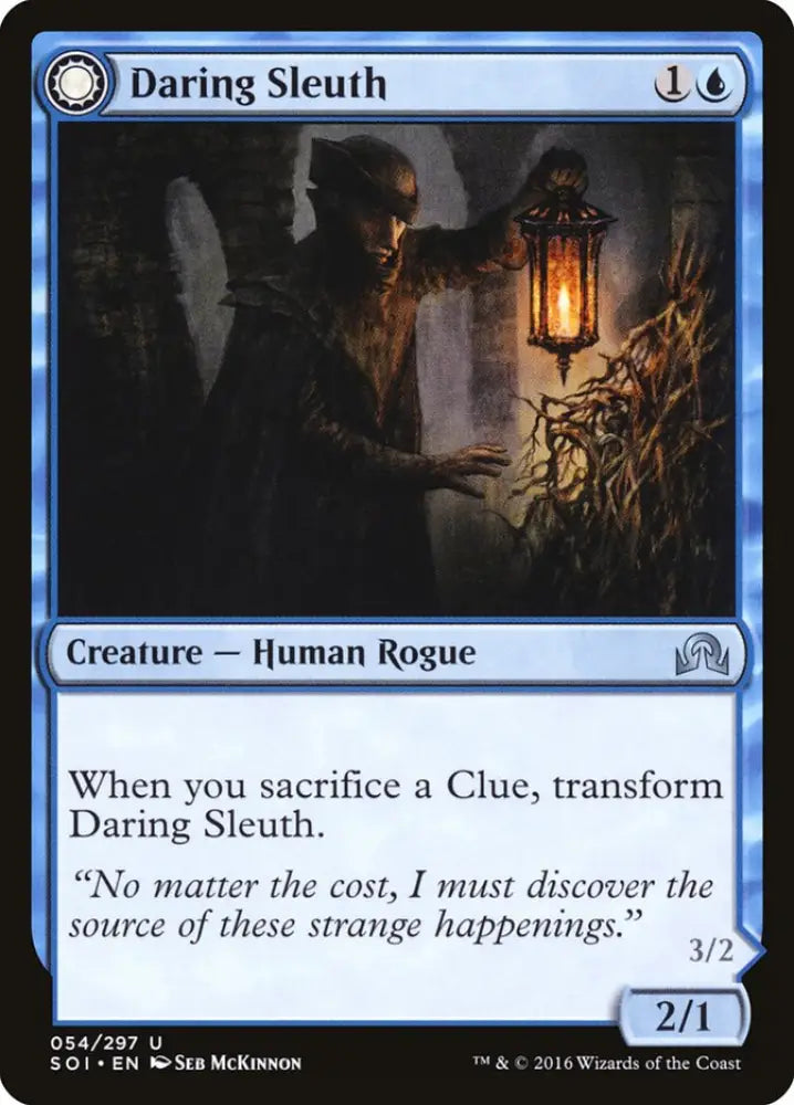 Daring Sleuth // Bearer of Overwhelming Truths [Shadows over Innistrad] - MTG Single