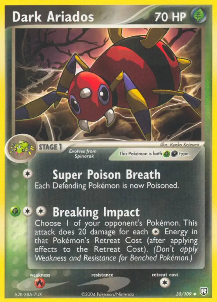 Dark Ariados (30/109) [EX: Team Rocket Returns] - Pokemon Single