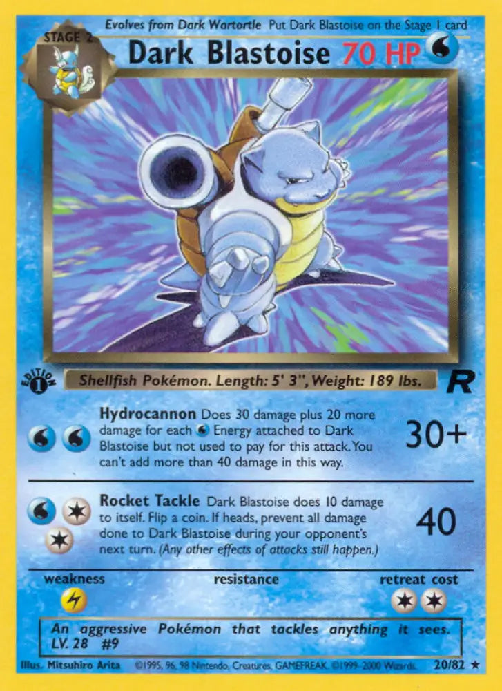 Dark Blastoise (20/82) [Team Rocket 1st Edition] - Pokemon Single