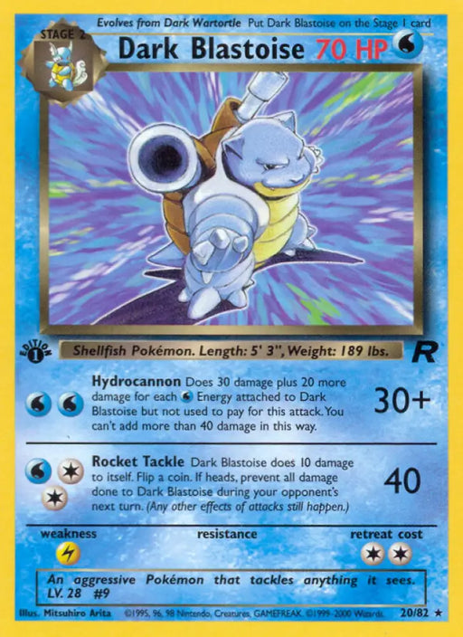 Dark Blastoise (20/82) [Team Rocket 1st Edition] - Pokemon Single