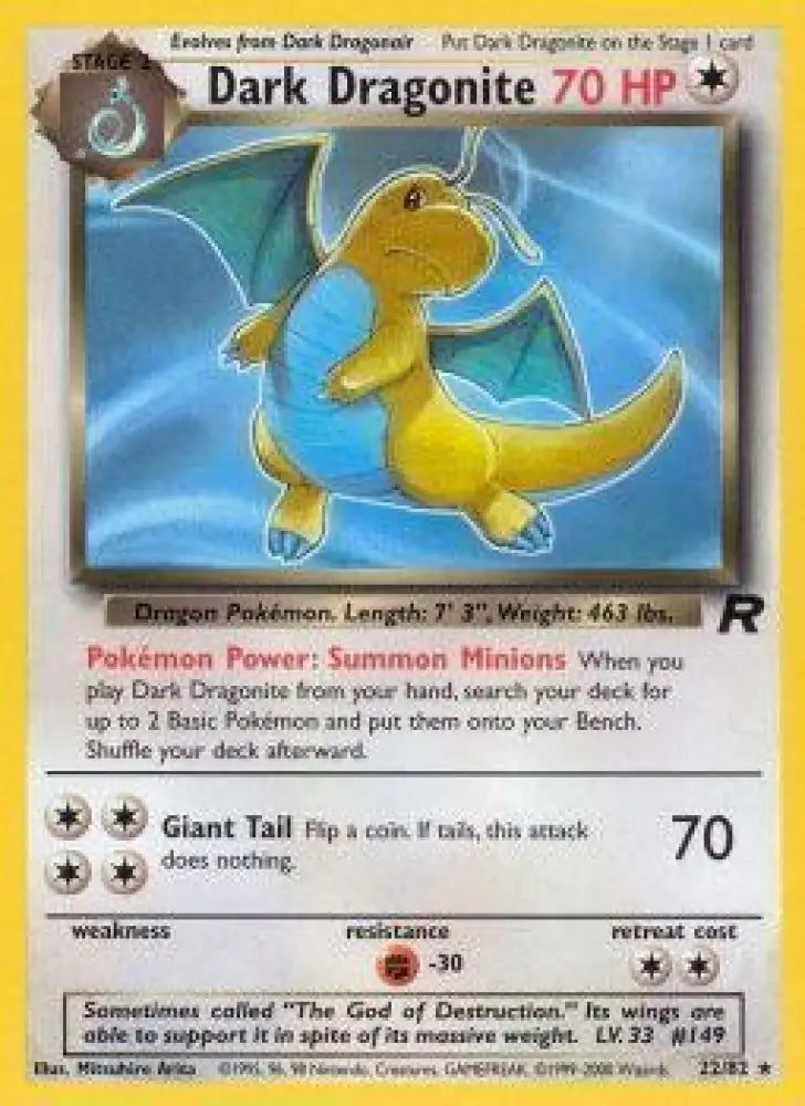 Dark Dragonite (22/82) [Team Rocket Unlimited] - Pokemon Single