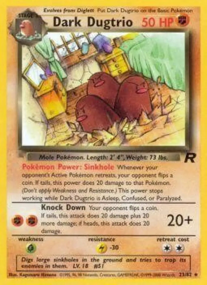 Dark Dugtrio (23/82) [Team Rocket Unlimited] - Pokemon Single