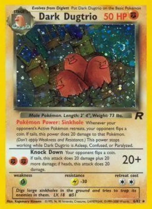 Dark Dugtrio (6/82) [Team Rocket Unlimited] - Pokemon Single