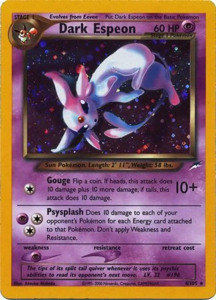 Dark Espeon (4/105) [Neo Destiny Unlimited] - Pokemon Single