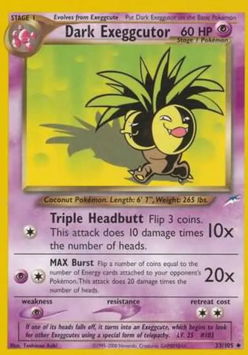 Dark Exeggutor (33/105) [Neo Destiny Unlimited] - Pokemon Single