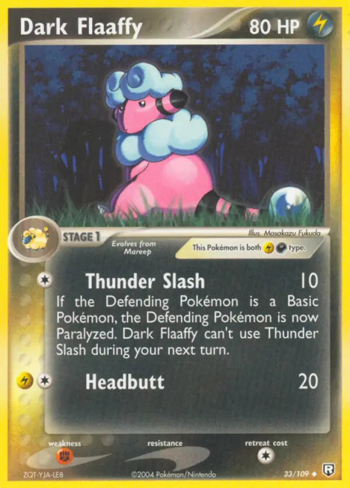 Dark Flaaffy (33/109) [EX: Team Rocket Returns] - Pokemon Single