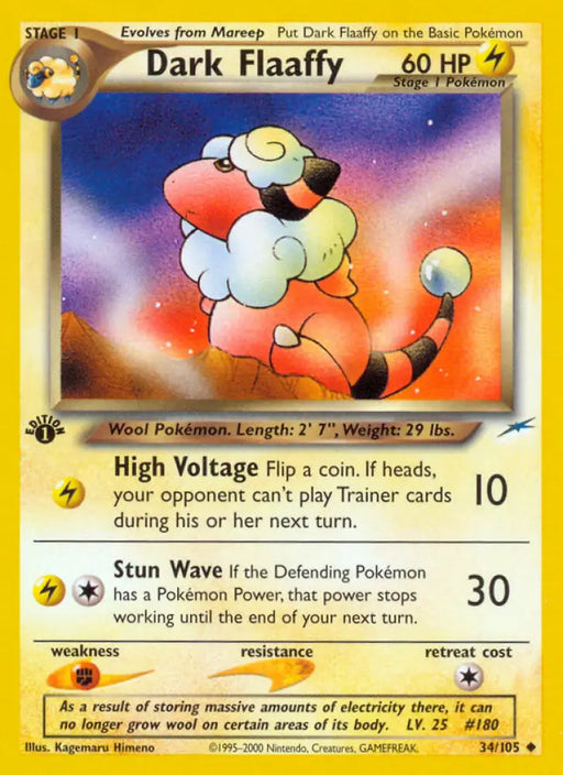 Dark Flaaffy (34/105) [Neo Destiny 1st Edition] - Pokemon Single