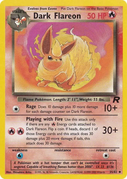 Dark Flareon (35/82) [Team Rocket Unlimited] - Pokemon Single