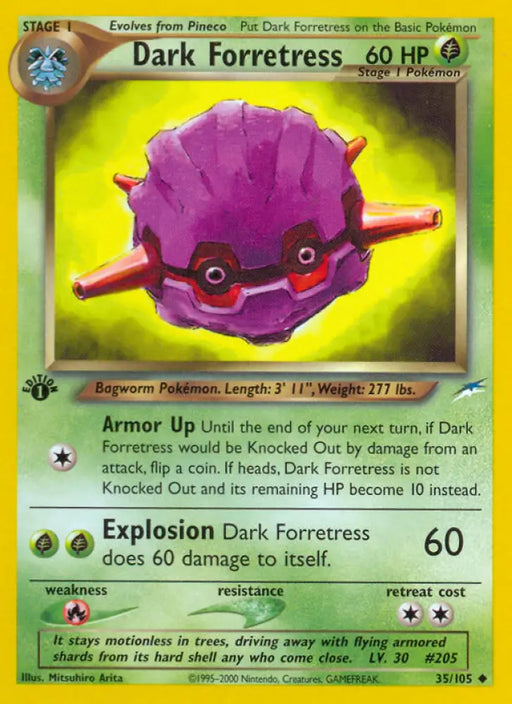Dark Forretress (35/105) [Neo Destiny 1st Edition] - Pokemon Single