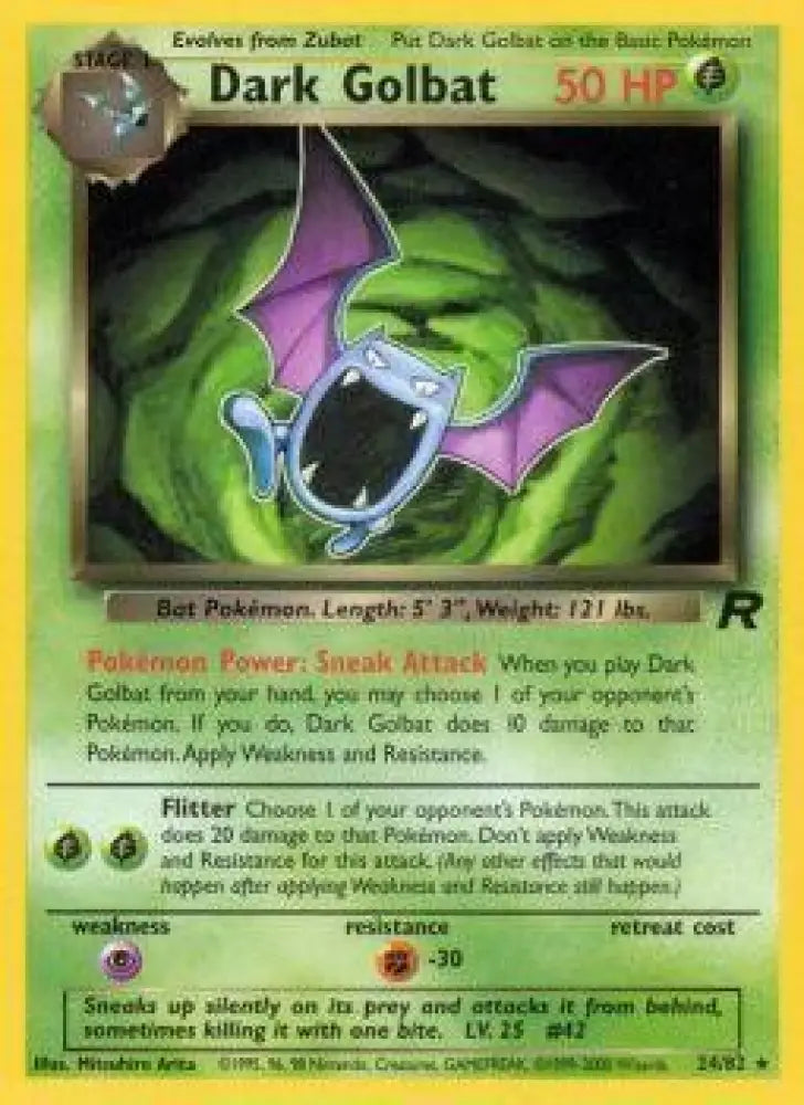 Dark Golbat (24/82) [Team Rocket Unlimited] - Pokemon Single