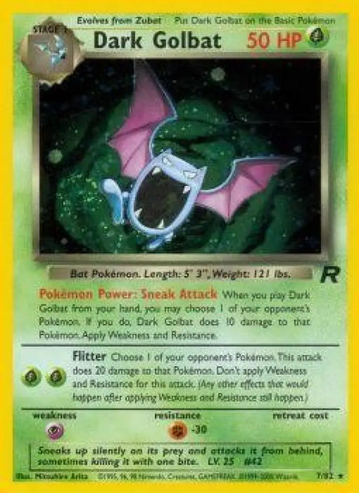 Dark Golbat (7/82) [Team Rocket Unlimited] - Pokemon Single