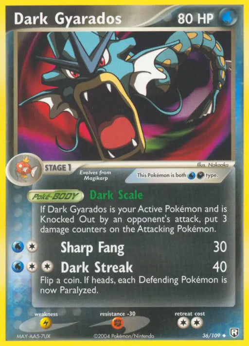 Dark Gyarados (36/109) [EX: Team Rocket Returns] - Pokemon Single