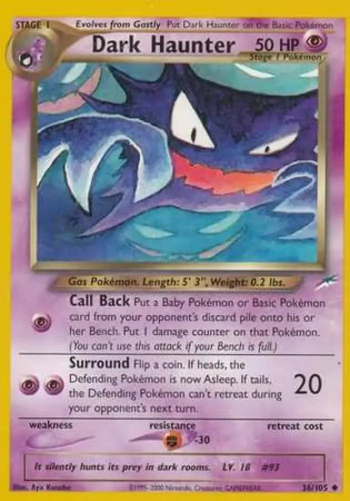 Dark Haunter (36/105) [Neo Destiny Unlimited] - Pokemon Single