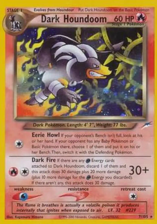 Dark Houndoom (7/105) [Neo Destiny Unlimited] - Pokemon Single