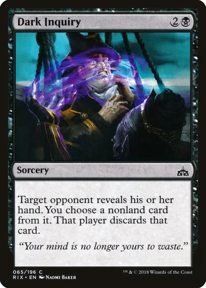 Dark Inquiry [Rivals of Ixalan] - MTG Single