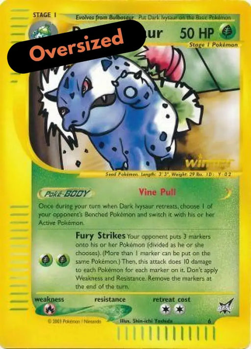Dark Ivysaur (6) (Winner) (Jumbo Card) [Best of Promos] - Pokemon Single