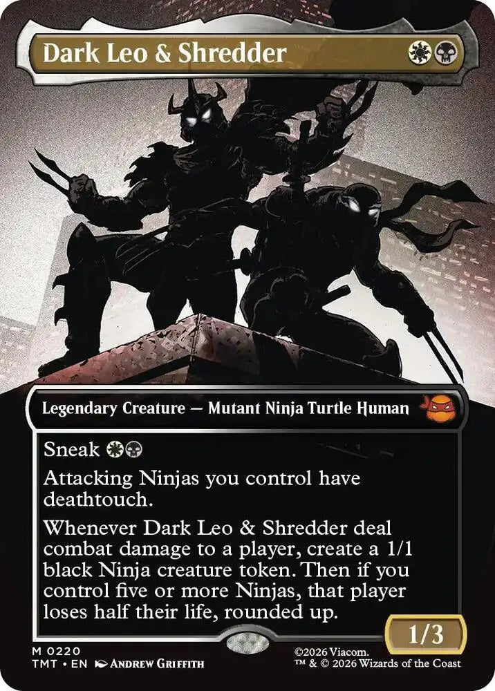 Dark Leo & Shredder (Borderless) (220) [Teenage Mutant Ninja Turtles]