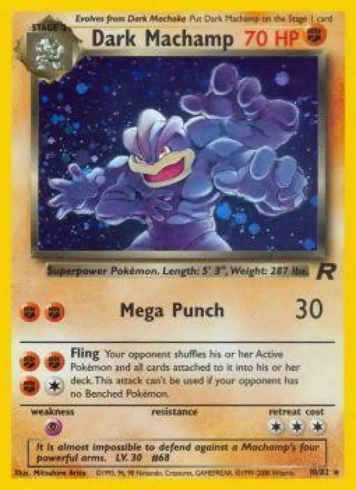 Dark Machamp (10/82) [Team Rocket Unlimited] - Pokemon Single