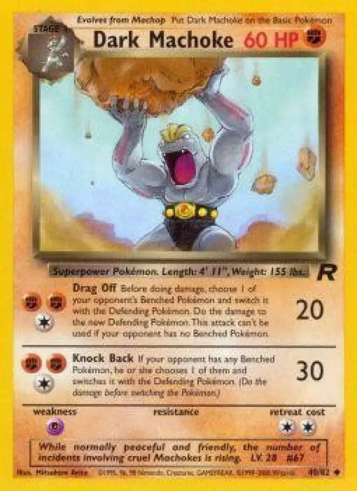 Dark Machoke (40/82) [Team Rocket Unlimited] - Pokemon Single