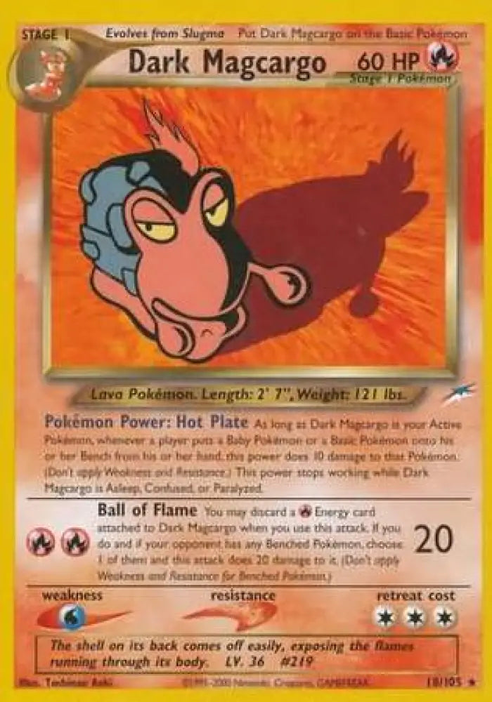 Dark Magcargo (18/105) [Neo Destiny Unlimited] - Pokemon Single