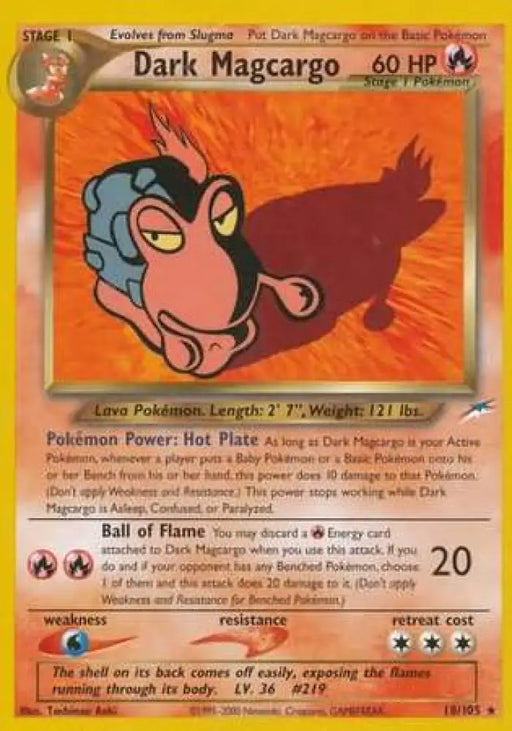 Dark Magcargo (18/105) [Neo Destiny Unlimited] - Pokemon Single