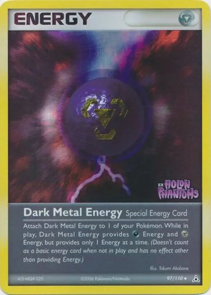 Dark Metal Energy (97/110) (Stamped) [EX: Holon Phantoms] - Pokemon Single