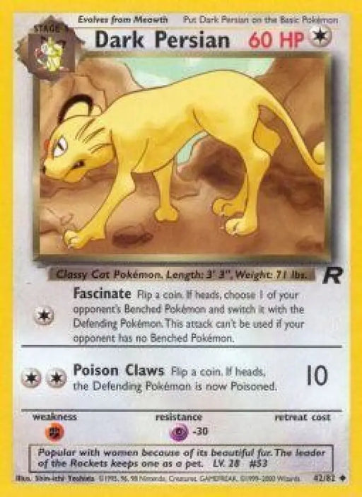 Dark Persian (42/82) [Team Rocket Unlimited] - Pokemon Single