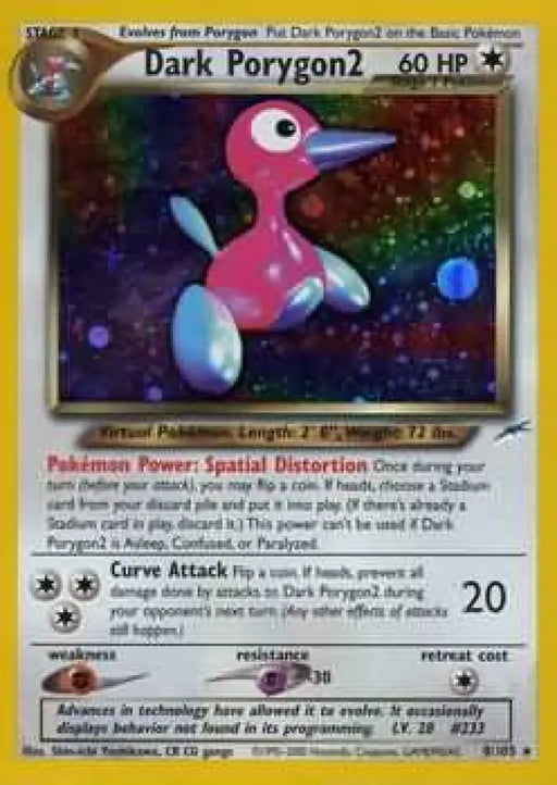 Dark Porygon2 (8/105) [Neo Destiny Unlimited] - Pokemon Single