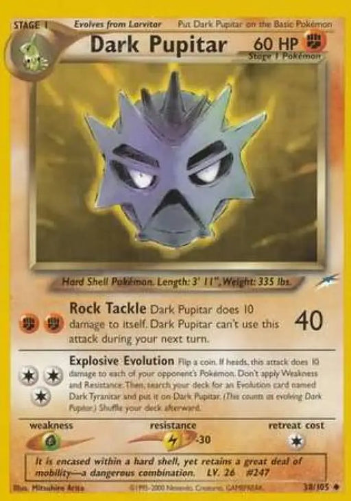 Dark Pupitar (38/105) [Neo Destiny Unlimited] - Pokemon Single