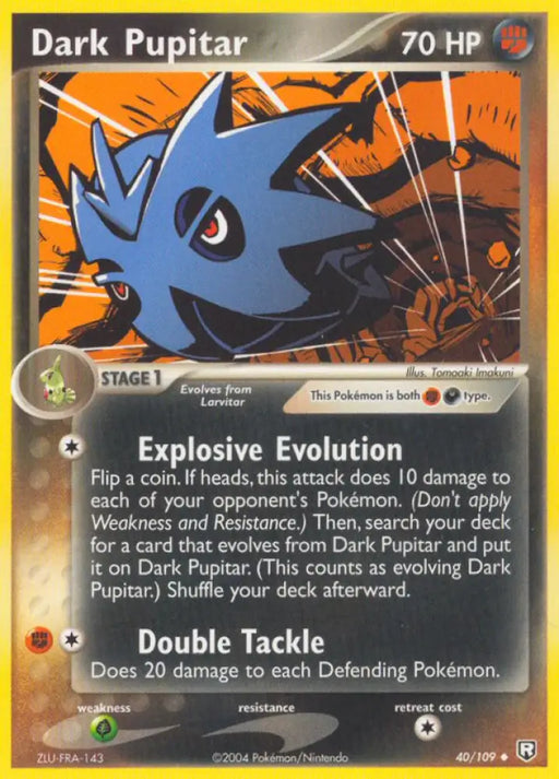 Dark Pupitar (40/109) [EX: Team Rocket Returns] - Pokemon Single