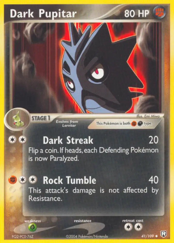 Dark Pupitar (41/109) [EX: Team Rocket Returns] - Pokemon Single