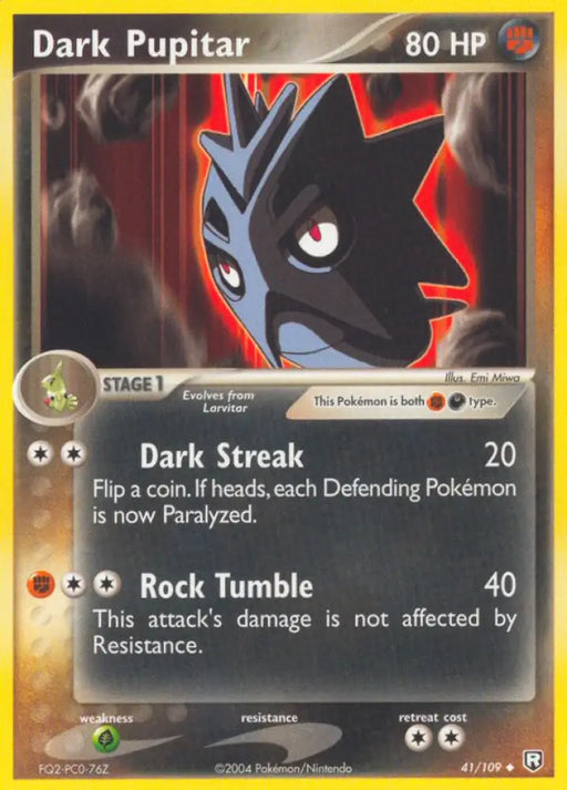 Dark Pupitar (41/109) [EX: Team Rocket Returns] - Pokemon Single