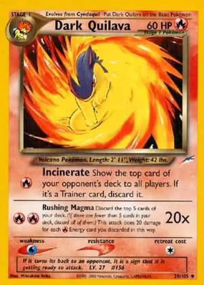 Dark Quilava (39/105) [Neo Destiny Unlimited] - Pokemon Single
