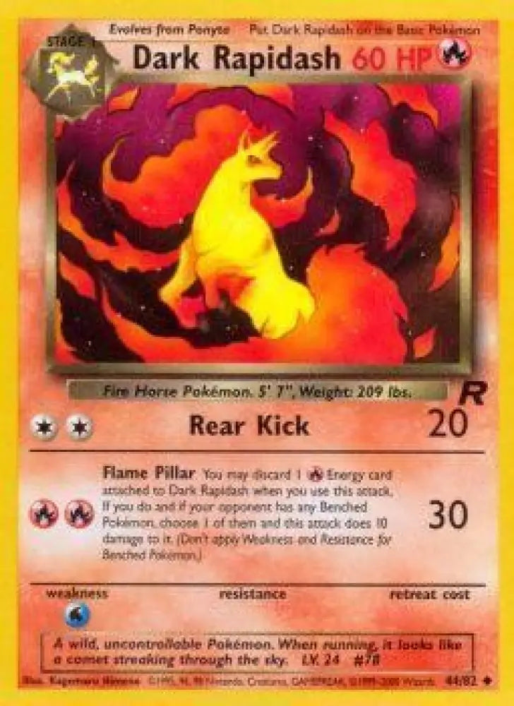 Dark Rapidash (44/82) [Team Rocket Unlimited] - Pokemon Single