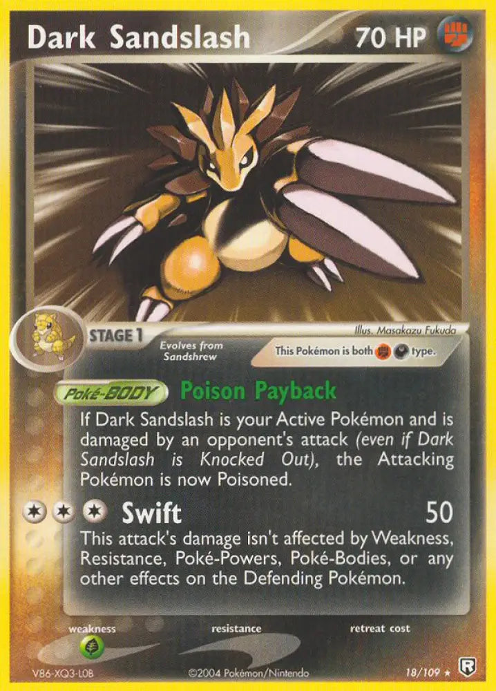 Dark Sandslash (18/109) [EX: Team Rocket Returns] - Pokemon Single