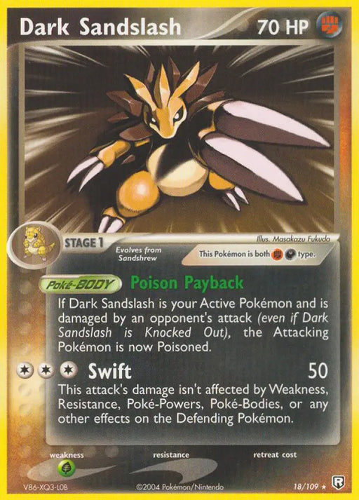 Dark Sandslash (18/109) [EX: Team Rocket Returns] - Pokemon Single