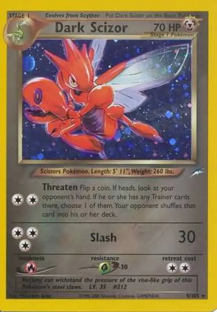 Dark Scizor (9/105) [Neo Destiny Unlimited] - Pokemon Single