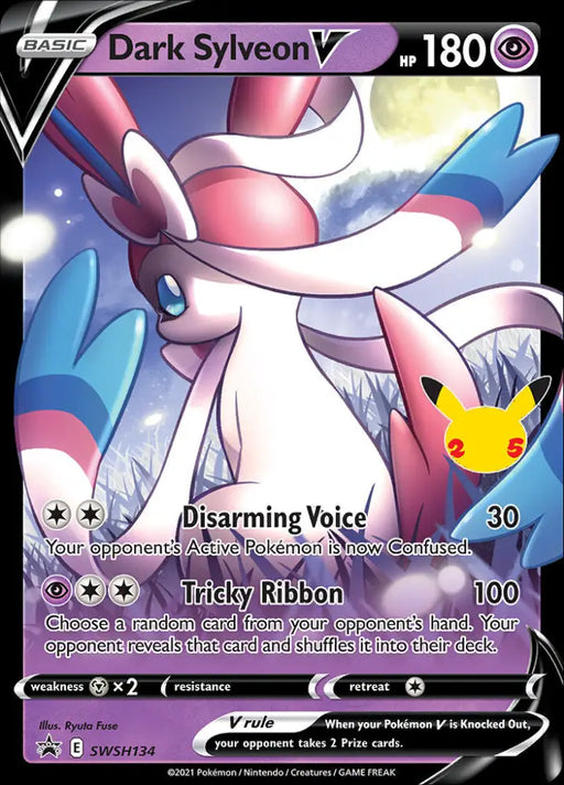Dark Sylveon V (SWSH134) (Celebrations) [Sword & Shield: Black Star Promos] - Pokemon Single
