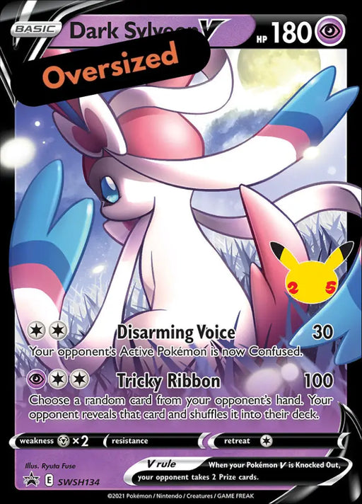 Dark Sylveon V (SWSH134) (Jumbo Card) [Sword & Shield: Black Star Promos] - Pokemon Single