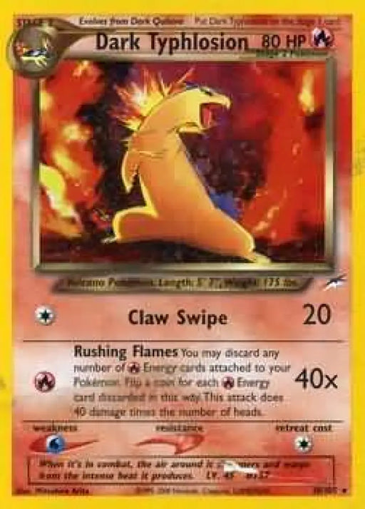 Dark Typhlosion (10/105) [Neo Destiny Unlimited] - Pokemon Single