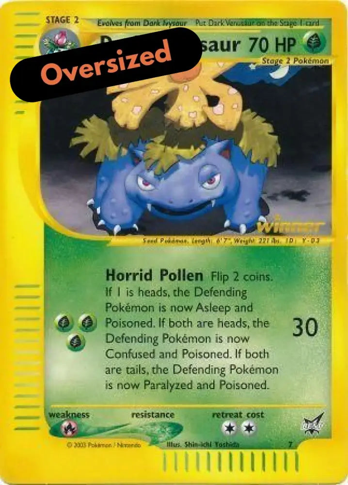 Dark Venusaur (7) (Jumbo Card) [Best of Promos] - Pokemon Single
