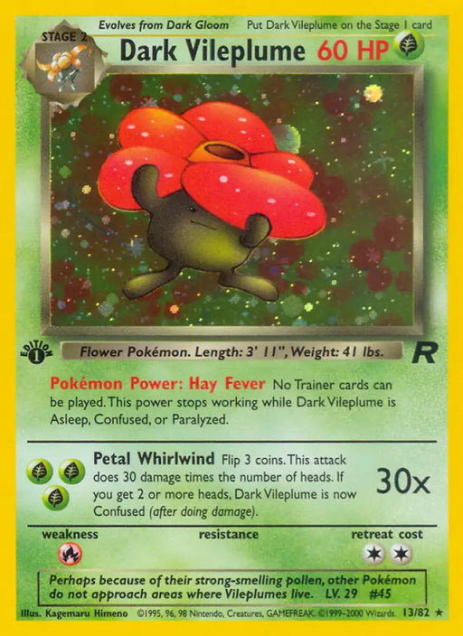 Dark Vileplume (13/82) [Team Rocket 1st Edition] - Pokemon Single