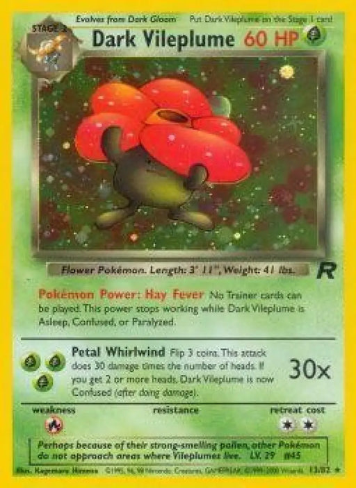 Dark Vileplume (13/82) [Team Rocket Unlimited] - Pokemon Single