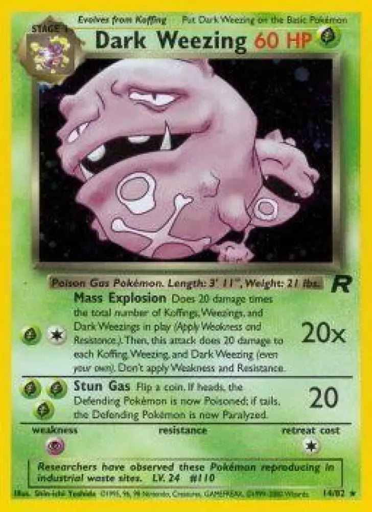 Dark Weezing (14/82) [Team Rocket Unlimited] - Pokemon Single