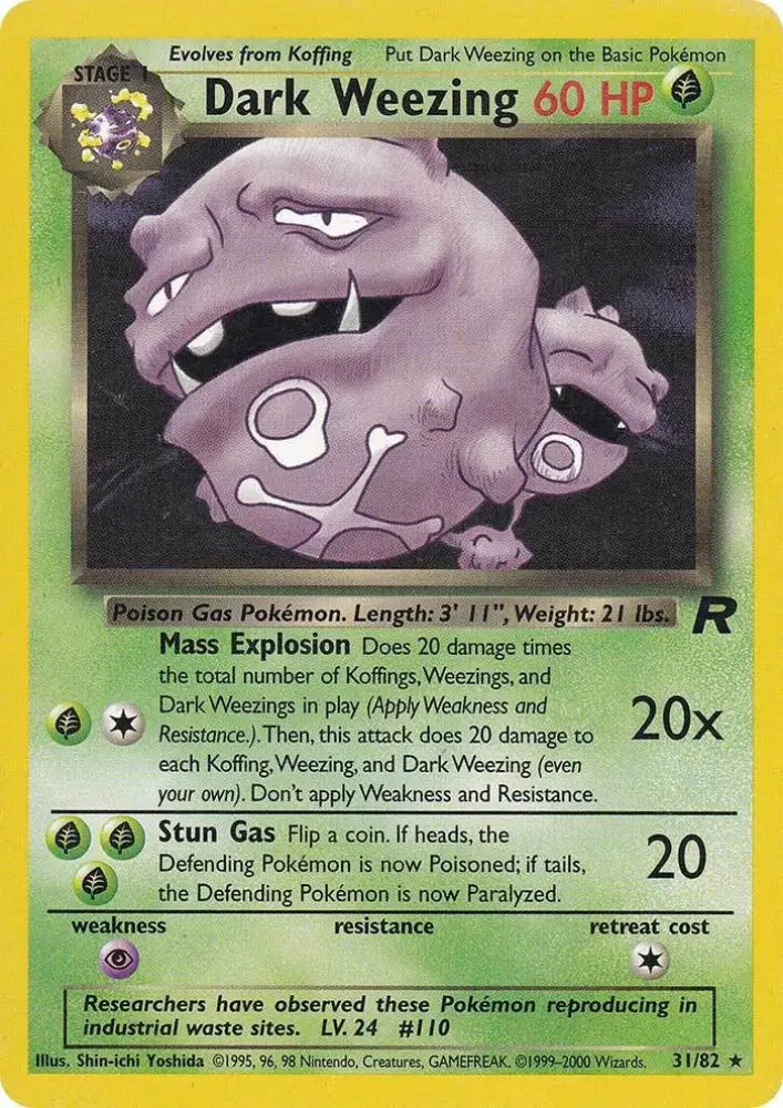 Dark Weezing (31/82) [Team Rocket Unlimited] - Pokemon Single