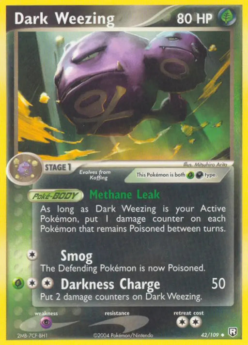 Dark Weezing (42/109) [EX: Team Rocket Returns] - Pokemon Single